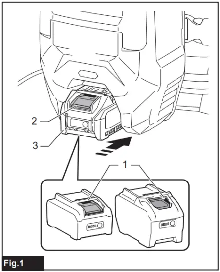 Installing or removing battery cartridge