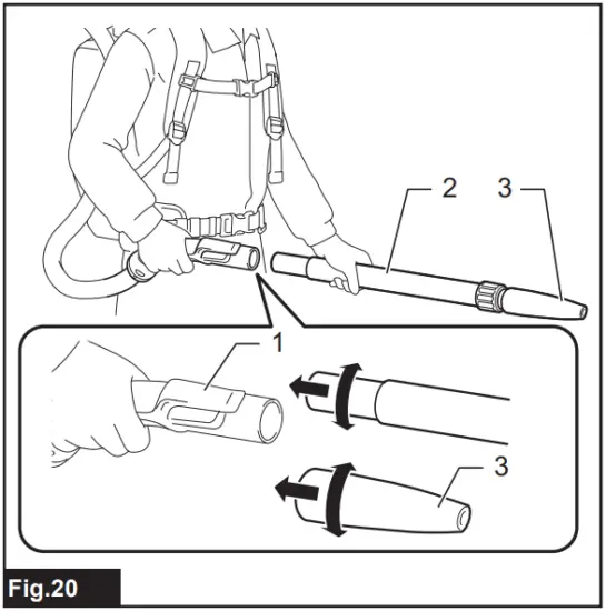 For the slide-type extension wand