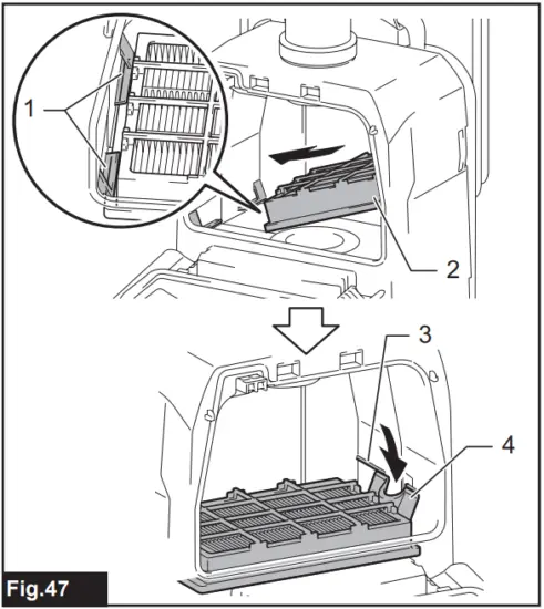 Cleaning the HEPA filter