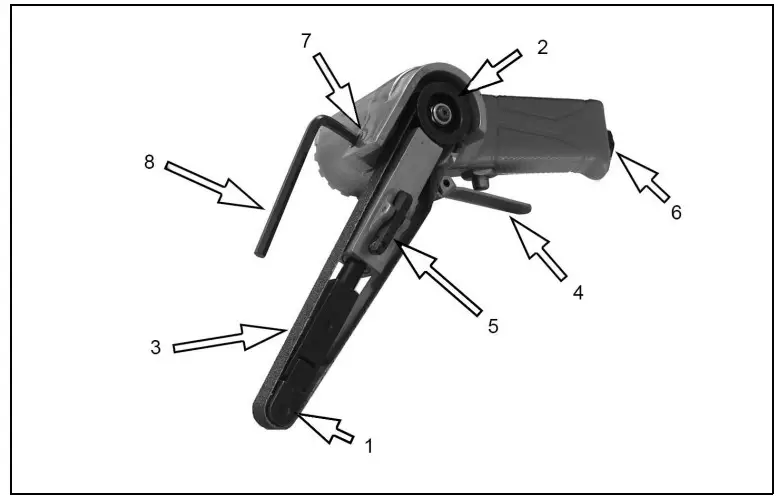 Clarke CAT165 X-Pro 10mm Air Belt Sander - figure 1