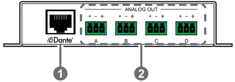 CYP AUDTO4 RX Dante Receiver with 4 Channels of Balanced Mono Outputs - 2