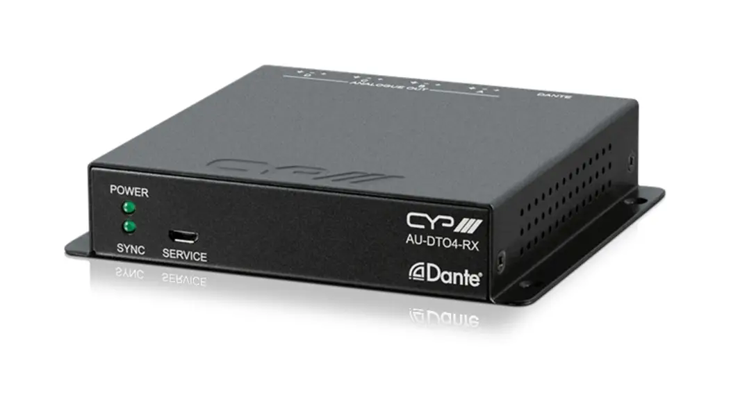 Cyp Au-dto4-rx Dante Receiver With 4-channels Of Balanced Mono Outputs User Manual