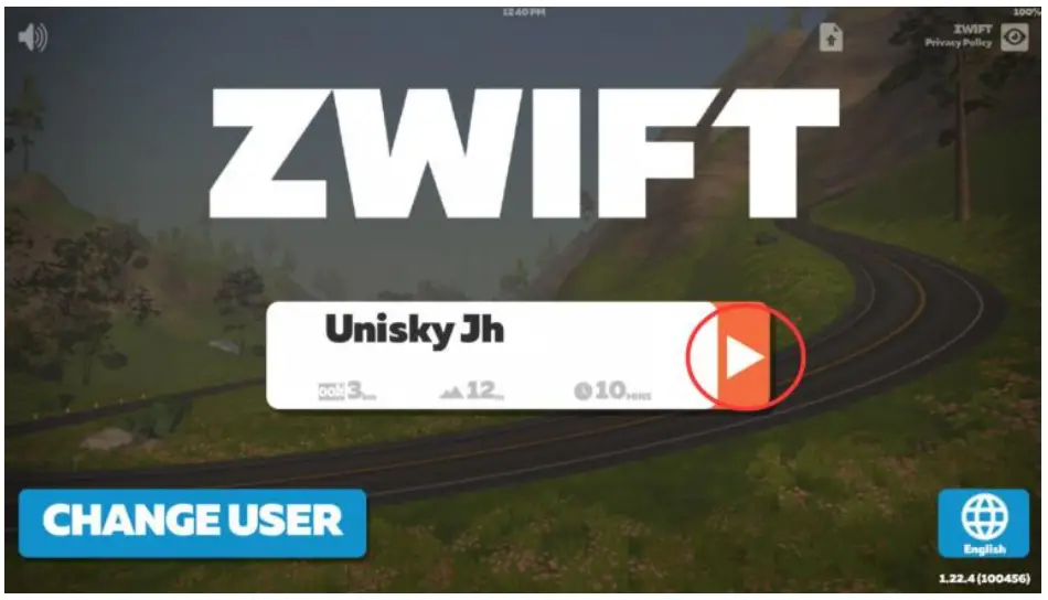 Training with Zwift app