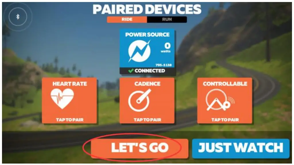 Training with Zwift app