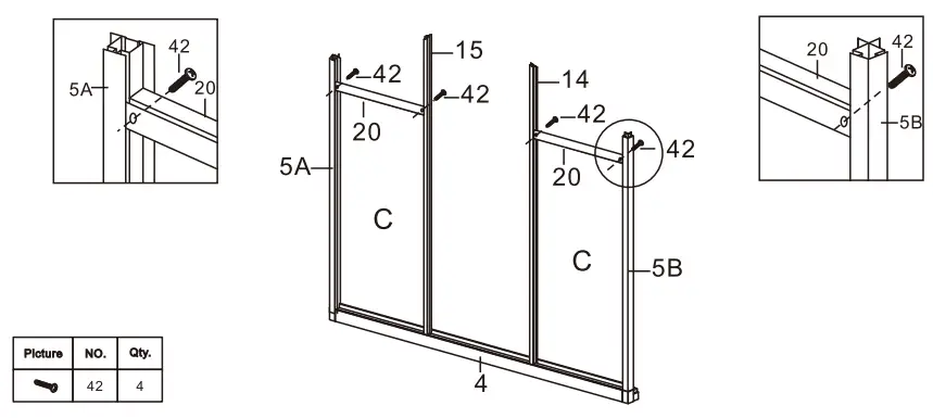VEIKOUS PG0101 Aluminium Greenhouse fig13