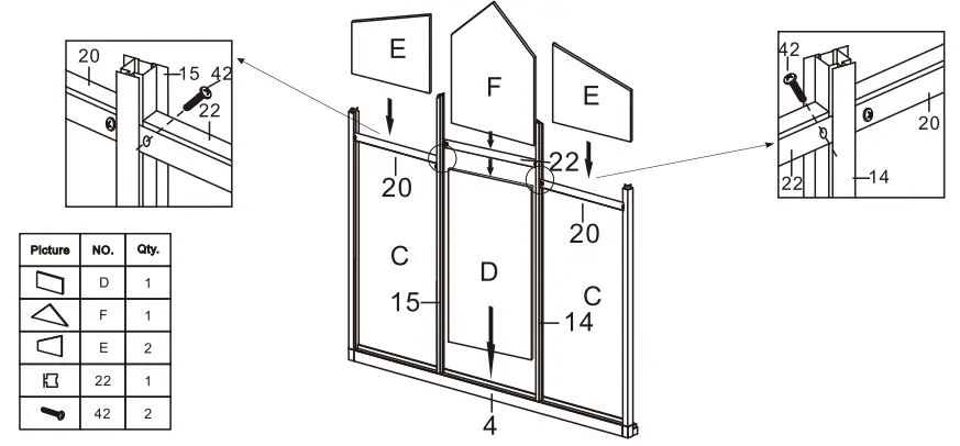 VEIKOUS PG0101 Aluminium Greenhouse fig14