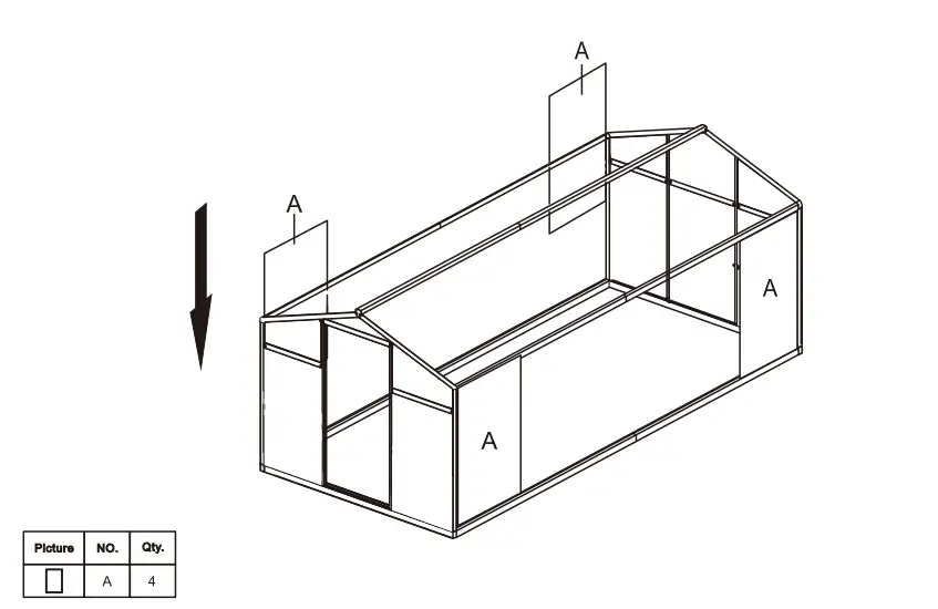 VEIKOUS PG0101 Aluminium Greenhouse fig29