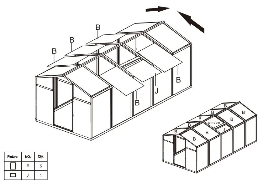 VEIKOUS PG0101 Aluminium Greenhouse fig34