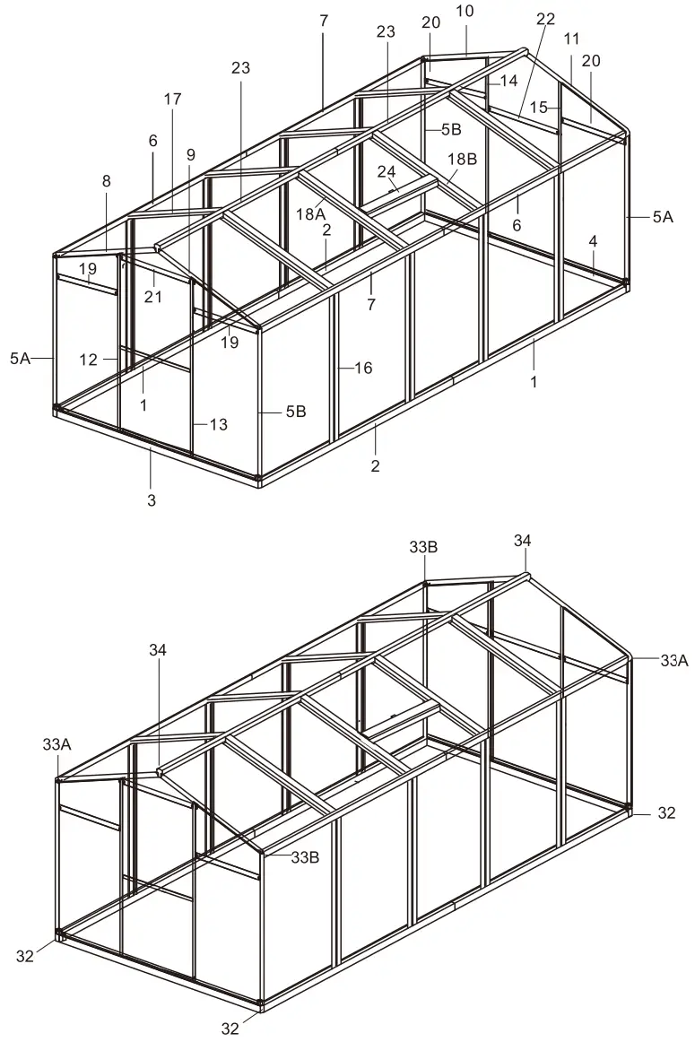 VEIKOUS PG0101 Aluminium Greenhouse fig7