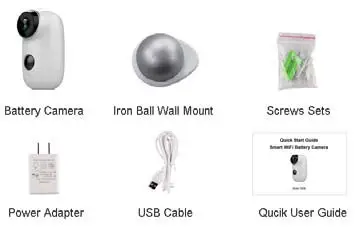 Rehentele Smart WiFi Battery Camera -  A3 Packing