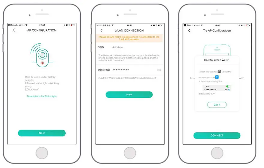 Rehentele Smart WiFi Battery Camera -  QR Code Scan Mode 1