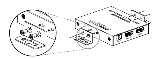 LENKENG LKV565 4K@60Hz HDMI Extender - Wall Mounting