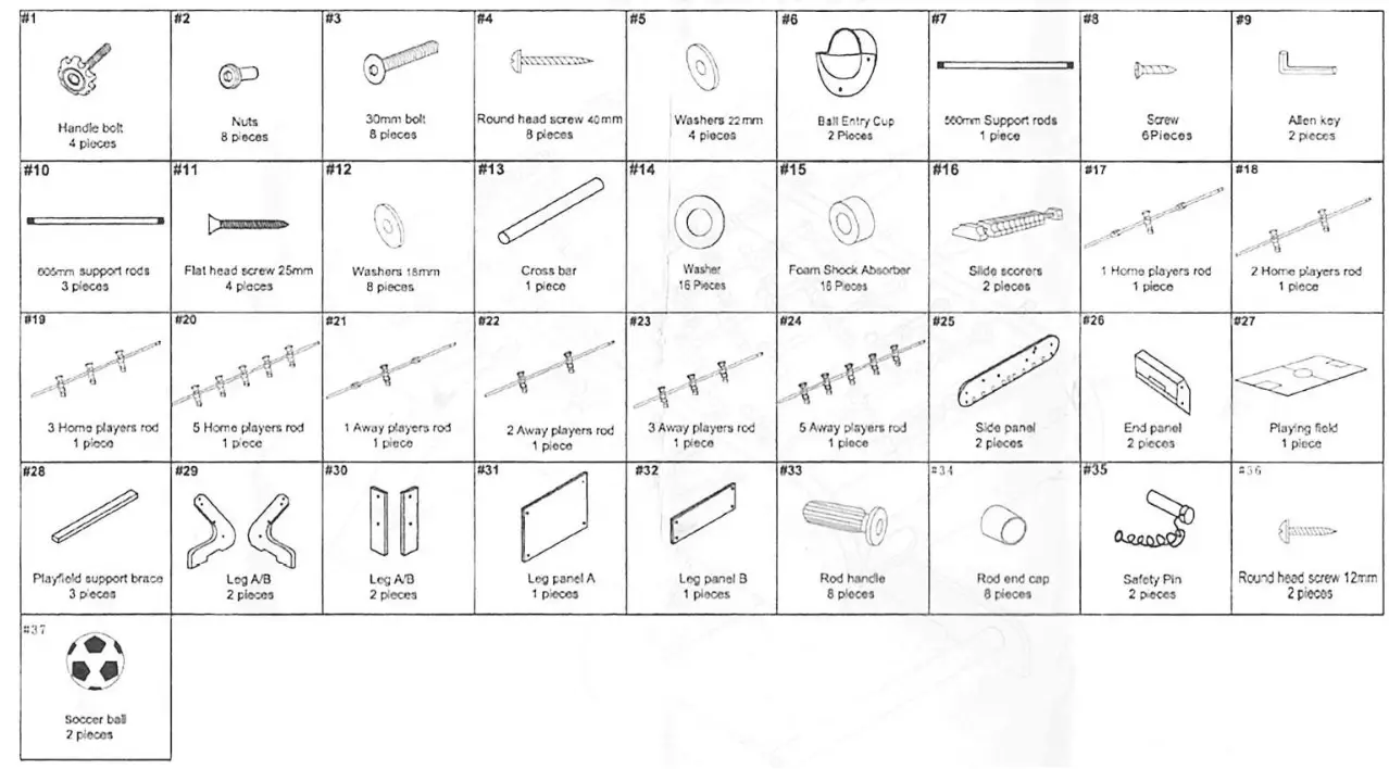 SIMBA Easy Soccer Folding Soccer Table Foosball - Fig