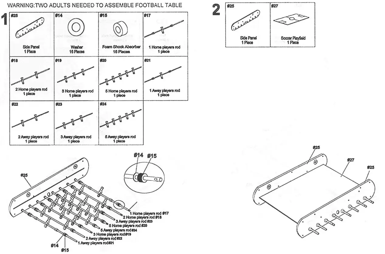 SIMBA Easy Soccer Folding Soccer Table Foosball - Fig1