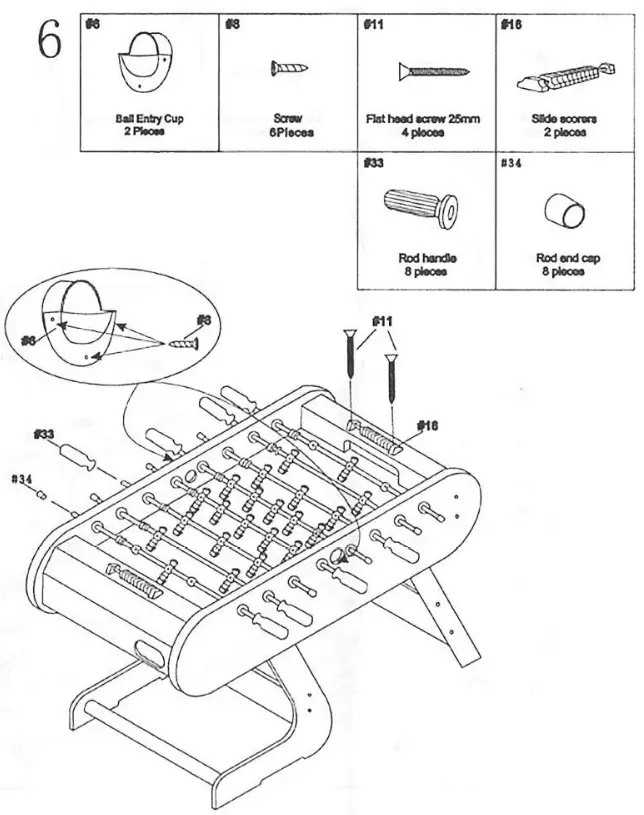 SIMBA Easy Soccer Folding Soccer Table Foosball - Fig4