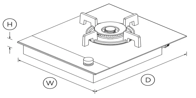 FISHER PAYKEL CG451DTGGB1 Gas on Glass Cooktop - fig1