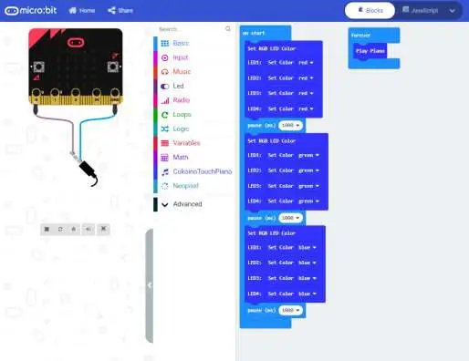 WHADDA WPSH455 Piano Shield - Example program 2