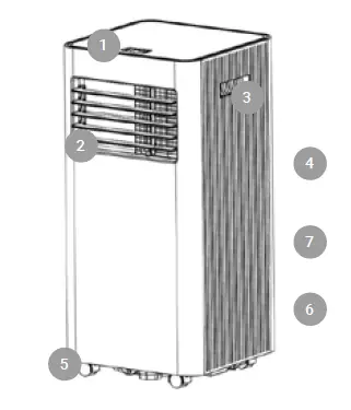 BluMill OL-BKY26-A011F Portable Air Conditioner Plus WiFi 1