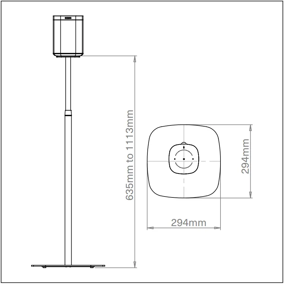 210572 Adjustable Floor Stand Dimensions - 210572 Adjustable Floor Stand Dimensions