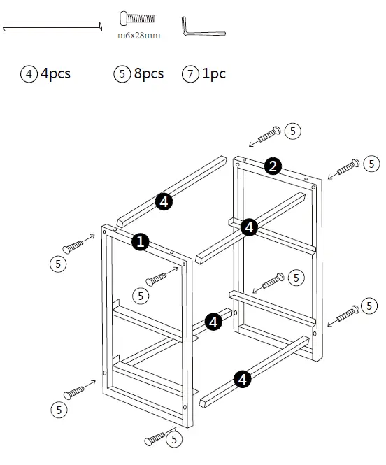GYMAX 2-Drawer Storage Cabinet FIG (2)