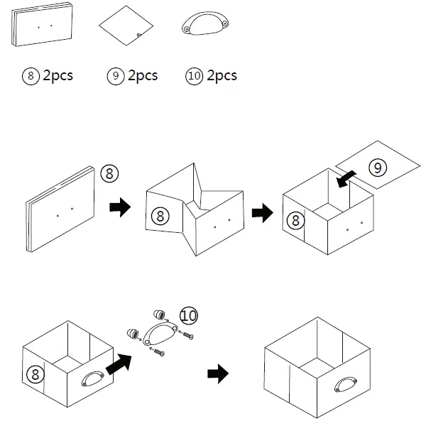 GYMAX 2-Drawer Storage Cabinet FIG (4)