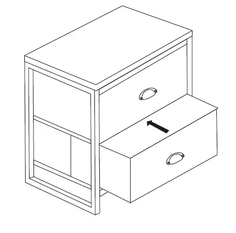 GYMAX 2-Drawer Storage Cabinet FIG (5)