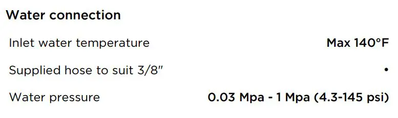 FISHER PAYKEL DD24STX6I1 Integrated Single DishDrawer™ Dishwasher, Tall, Sanitize User Guide - SPECIFICATIONS