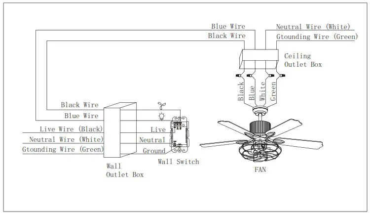 CARRO WGS 525DL 52 Inch Modern Wood Smart Ceiling Fan - MOUNTING BRACKET 2