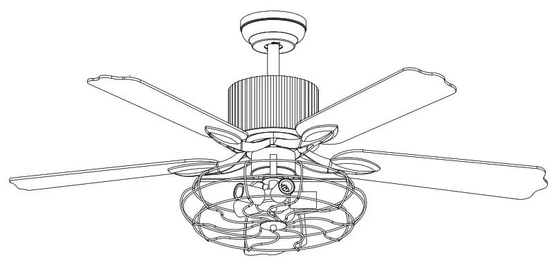 CARRO WGS 525DL 52 Inch Modern Wood Smart Ceiling Fan - cover