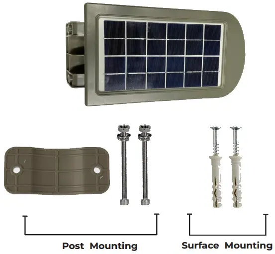 GAMA SONIC 101iST60822 6W Solar Area Light with Motion Sensing and Timer - Package Contents