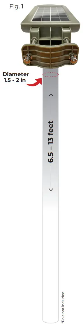 GAMA SONIC 101iST60822 6W Solar Area Light with Motion Sensing and Timer - Post Mount