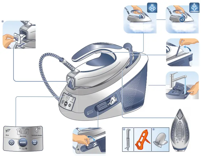 Tefal SV8011 Express Anti-Calc Iron -