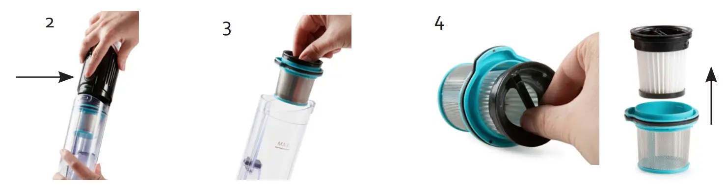 DOMO DO239S Handheld Battery Vacuum Cleaner 10.8 V Incl. Battery - fig 5