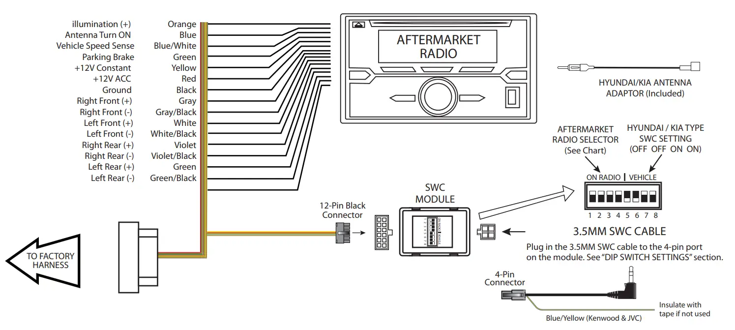 CRUX SWRHK-65T Wiring Interface fig 3