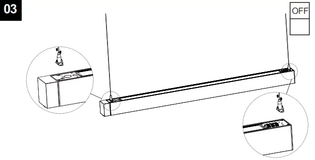universal douglas LVLBP34 90 LED Linear Pendant Light - Sensor3