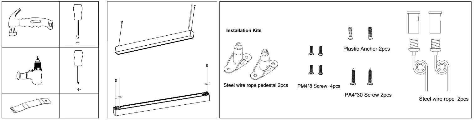 universal douglas LVLBP34 90 LED Linear Pendant Light