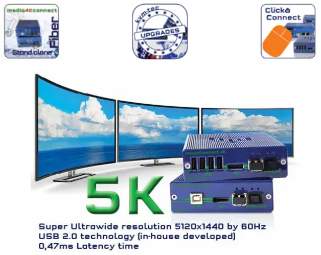 kvm tec KT 6930 4K KVM Extender Redundant - 1