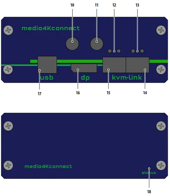 kvm tec KT 6930 4K KVM Extender Redundant - Local Extende