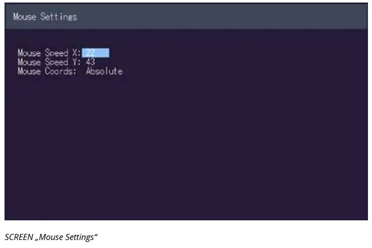 kvm tec KT 6930 4K KVM Extender Redundant - MOUSE SETTINGS