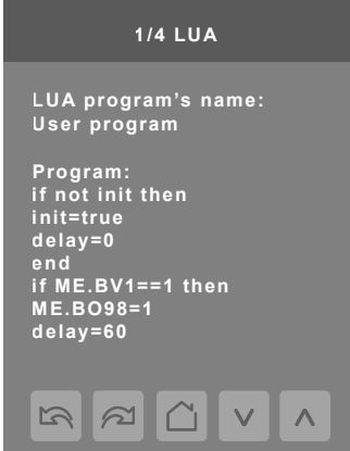 Schneider Electric SpaceLogic SE8000 Room Controllers Instruction Manual - Lua Screen