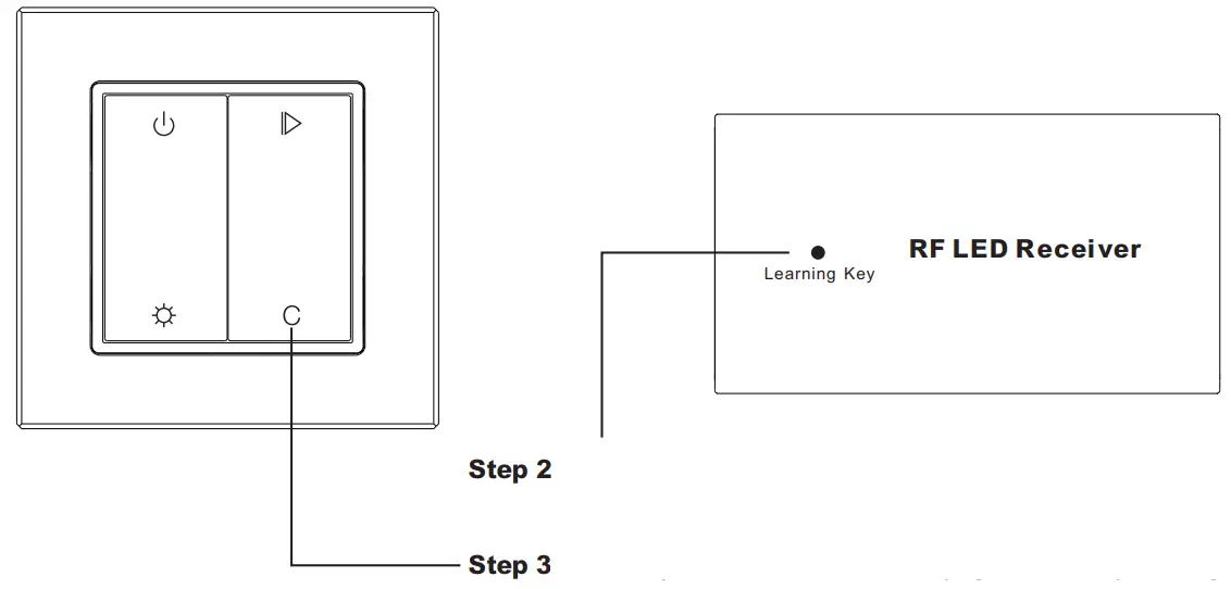Pair with RF receiver