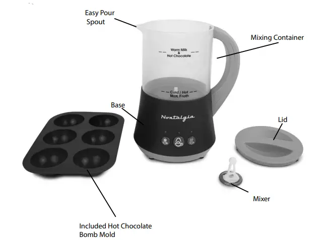 NOSTALGIA-FHCM4BR-Hot-Chocolate -amp;-Milk-Frother-FIG1