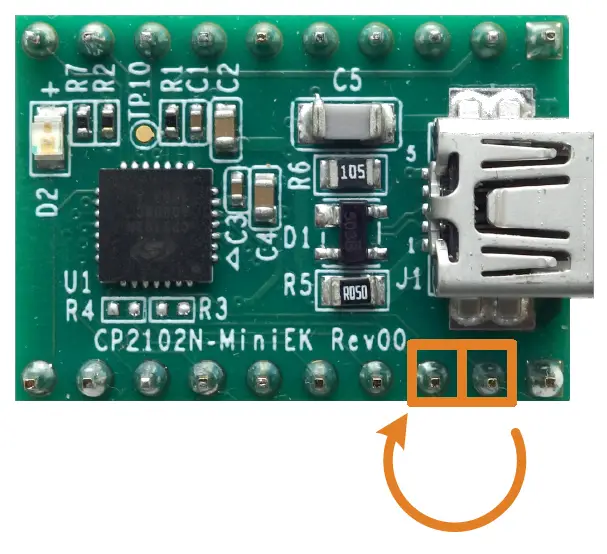 SILICON LABS CP2102N Mini Evaluation Kit 4