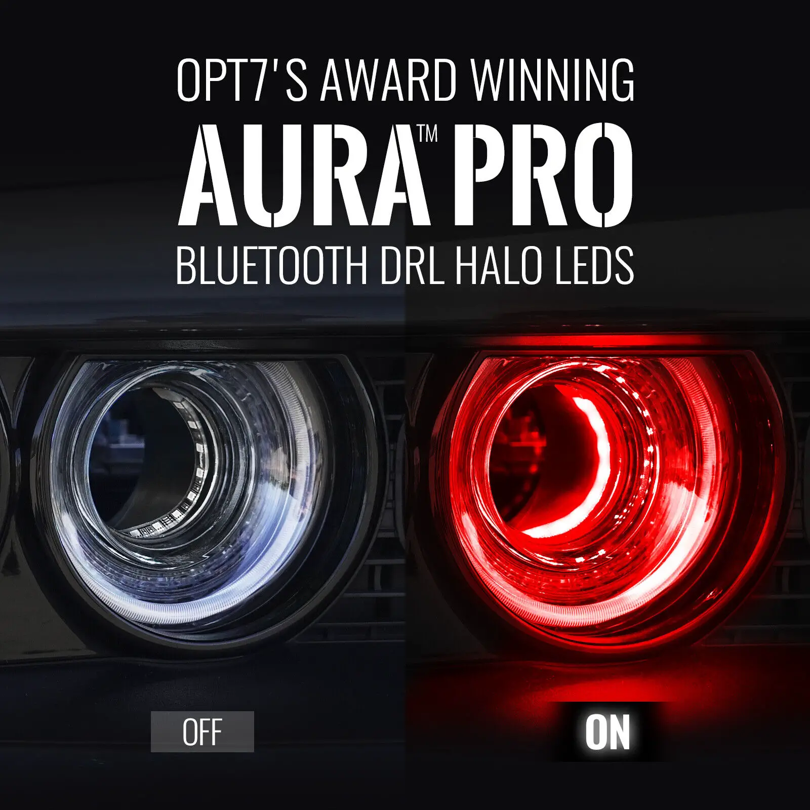 OPT7 Aura-Pro-Bluetooth-DRL-Halo-RGB-Dodge-Challenger-PRODUCT