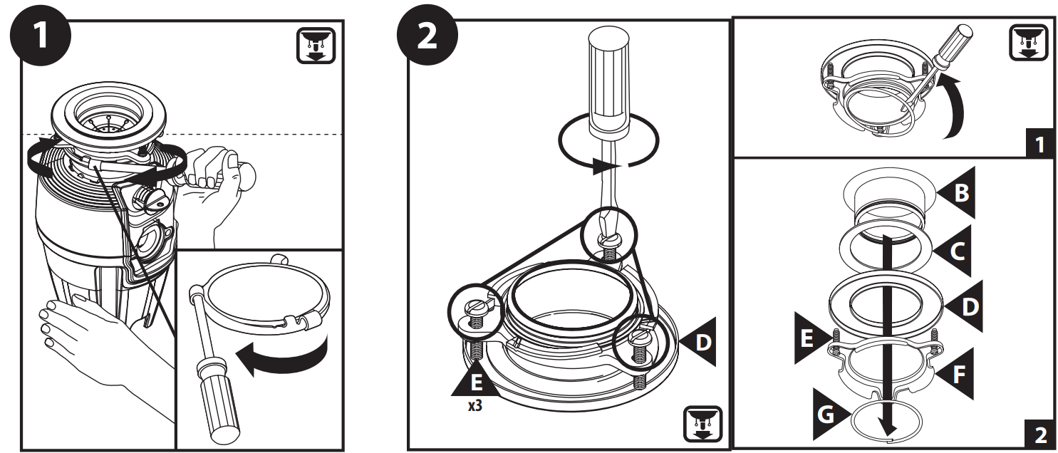 MOEN GXP50C Garbage Disposal with Power Cord - fig 8