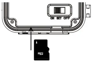 Num axes PIE1059 Trail Camera Batteries Memory Card - Installing the memory card