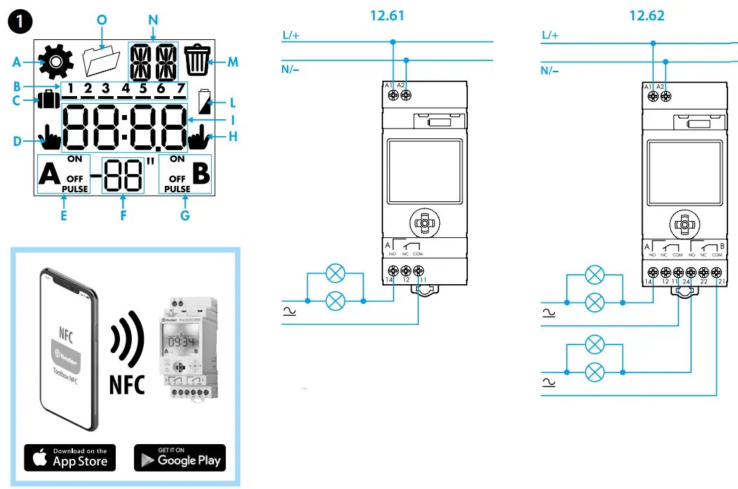 finder 12 Series Digital Time Switches - 2