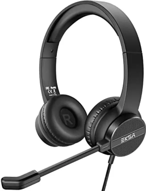 EKSA Telecom H12E Environmental Noise Canceling USB Headset with Microphone