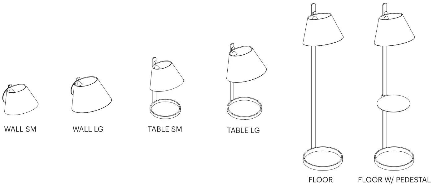 Pablo LANA Series Wall Plate and Table Base LED Lamp - FIGURE 1