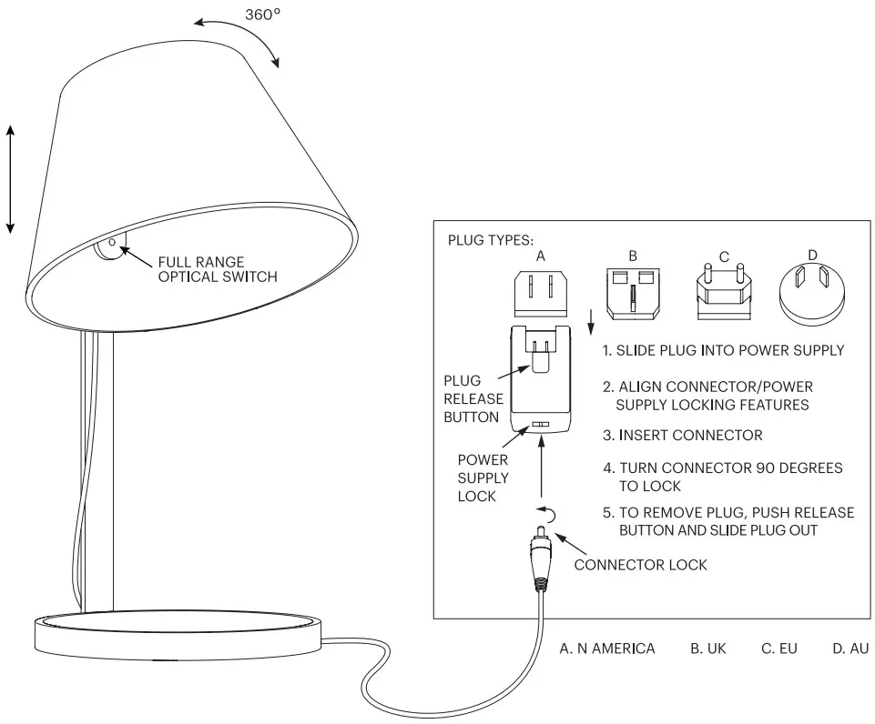 Pablo LANA Series Wall Plate and Table Base LED Lamp - FIGURE 9